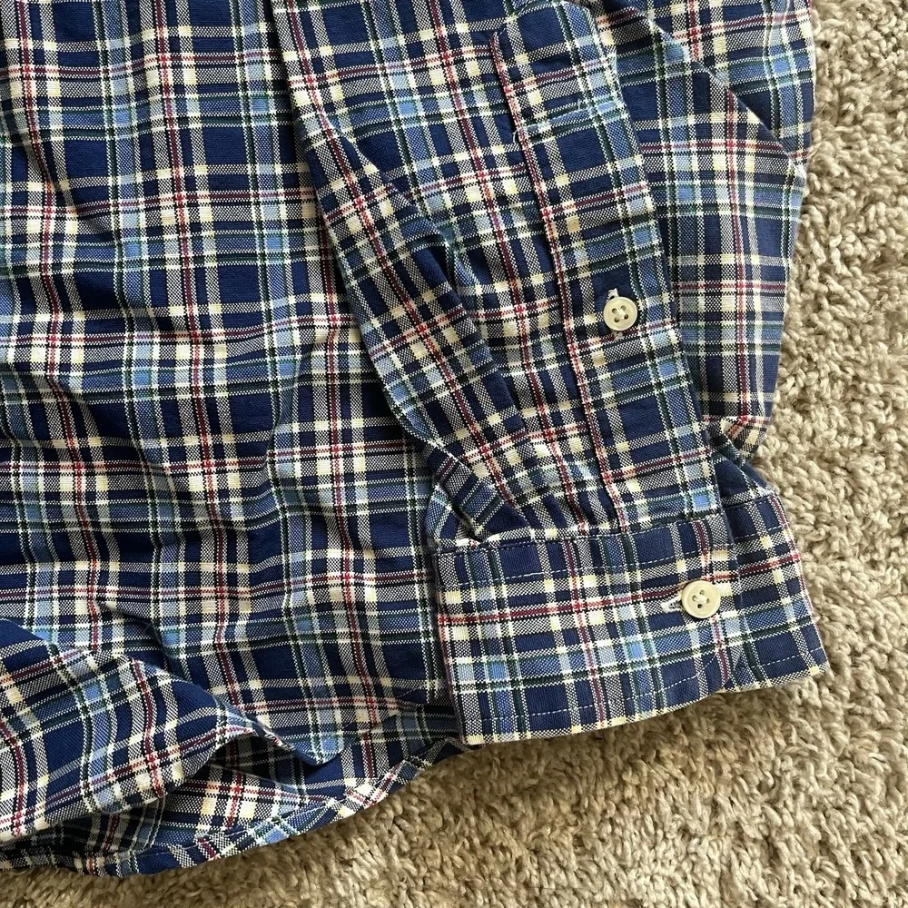 Polo Ralph Lauren Mens Medium‎  Multi Color Plaid Long Sleeve Button Flesh Pony